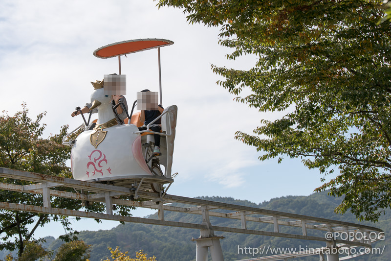 懐古園の空飛ぶスワン