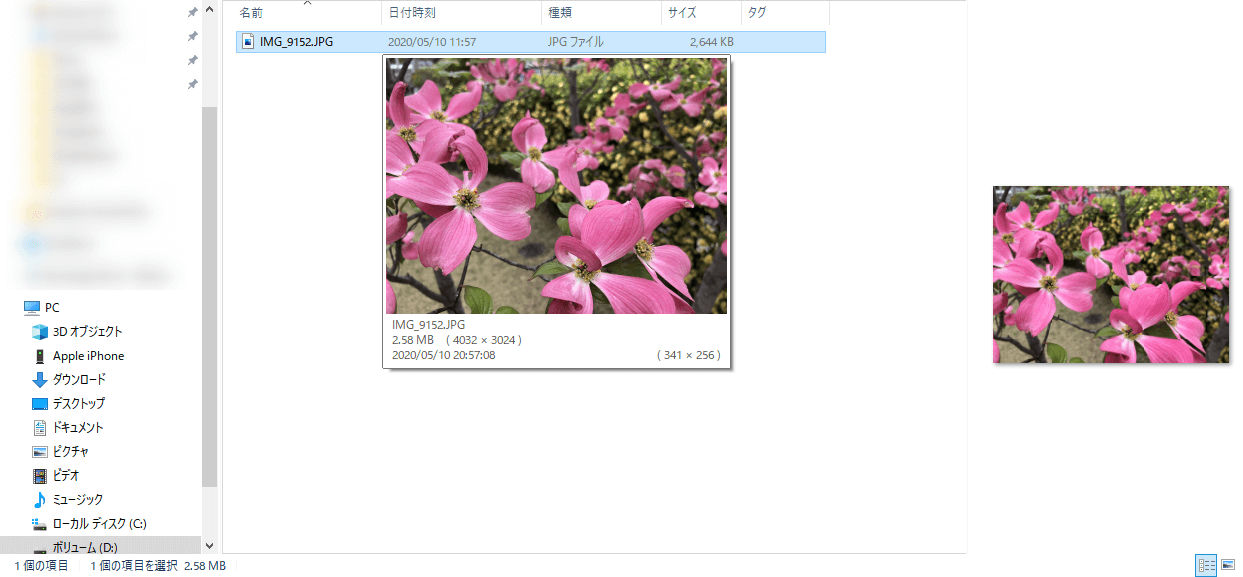 MobiMoverで取り出した写真